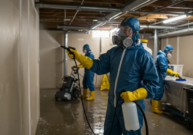 Basement Sanitization and Antimicrobial Treatment process in Brookhaven, WV